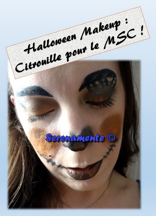 Halloween makeup : découvrez vite mon maquillage Citrouille pour le MSC ! Monday Shadow Challenge oblige !