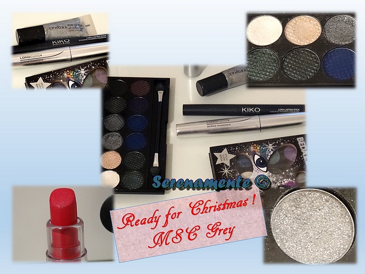 Ready for Christmas ou une idée de maquillage argenté et pailleté pour les fêtes ! MSC Grey Challenge