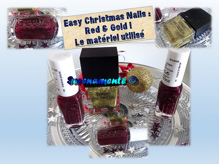 Envie de réaliser une manucure facile pour Noël ? Suivez le guide ! Easy Christmas Nails : Red & Gold with Essie and Glam Excess !