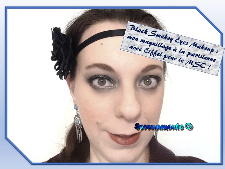 Comment réaliser un Smokey Eyes avec un look rétro et vintage ? Black Smokey Eyes Makeup mon maquillage à la parisienne avec Eiffel de la palette Paris de Sigma pour le MSC - Monday Shadow Challenge !