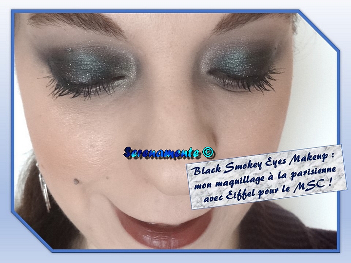 Comment réaliser un Smokey Eyes avec un look rétro et vintage ? Black Smokey Eyes Makeup mon maquillage à la parisienne avec Eiffel de la palette Paris de Sigma pour le MSC - Monday Shadow Challenge !
