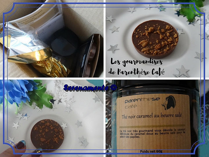 Découvrez mon avis sur les gourmandises sucrées du site Parenthèse Café : macarons, bouchées aux spéculoos et thé noir au caramel au beurre salé sont au programme !