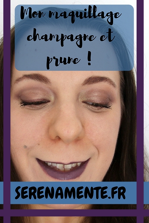 Découvrez vite mon maquillage champagne et prune réalisé à l'occasion du Monday Shadow Challenge !