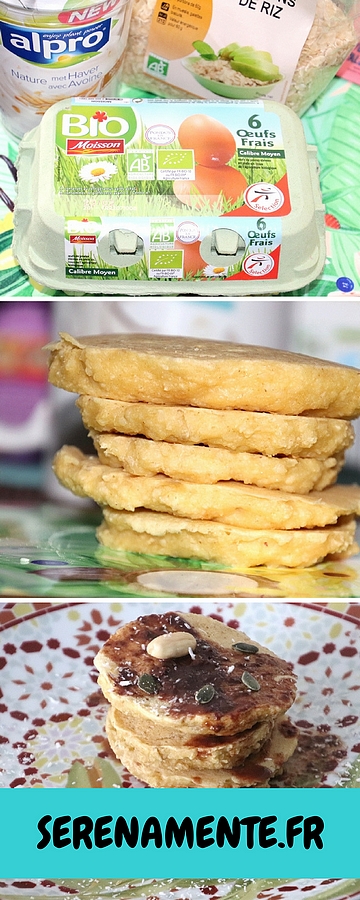 Découvrez vite ma recette de pancakes healthy facile ! Ce sont des pancakes végétariens rapides à réaliser et délicieux !