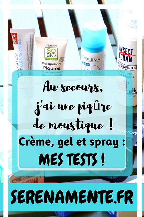 Au secours, j'ai une piqûre de moustique : crème, gel et spray, mes tests ! Mon avis et mes conseils sur des produits luttant contre les piqûres de moustique.