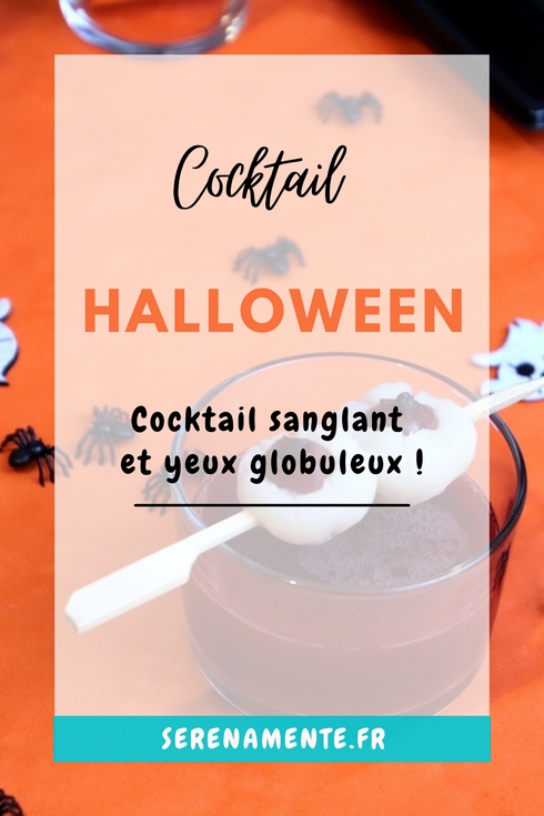 Découvrez vite mon cocktail sanglant sans alcool Halloween avec des yeux globuleux ! De quoi épater vos invités pour une soirée Halloween !